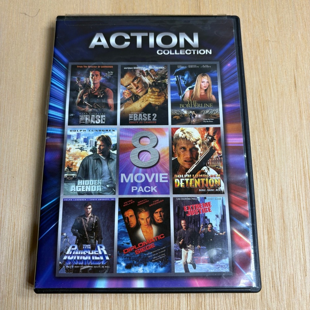 Action Collection 8 Movie Pack DVD Lionsgate The Punisher Dolph Lundgren 2-Disc